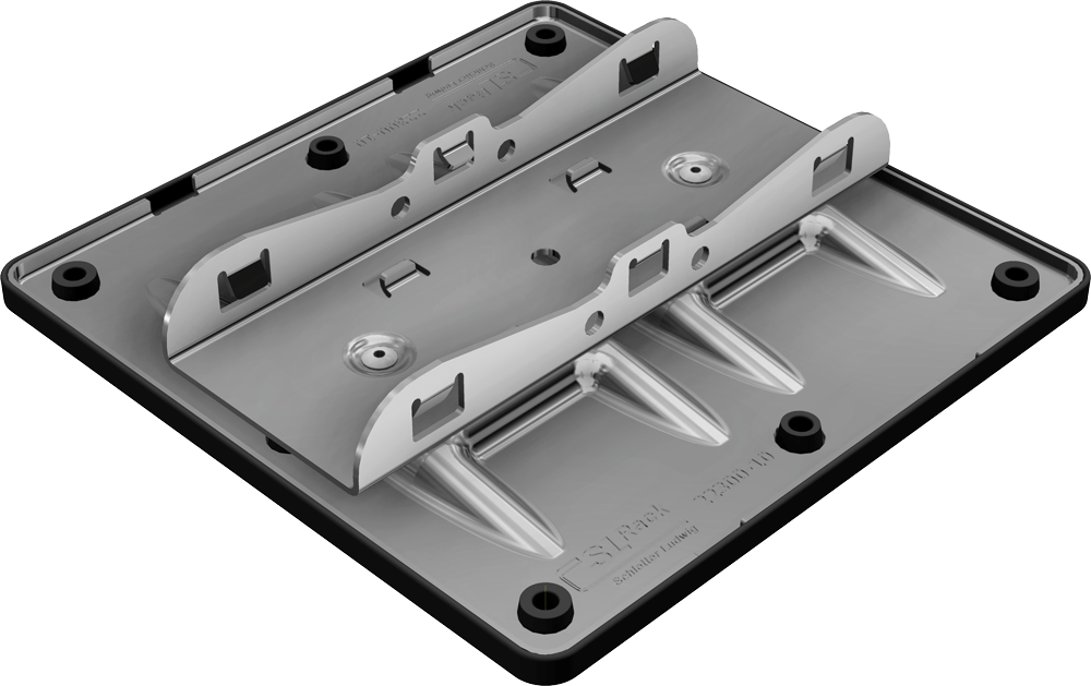 SL - Rack Fast Flat Bodenschuh EPDM 200x200 mm²